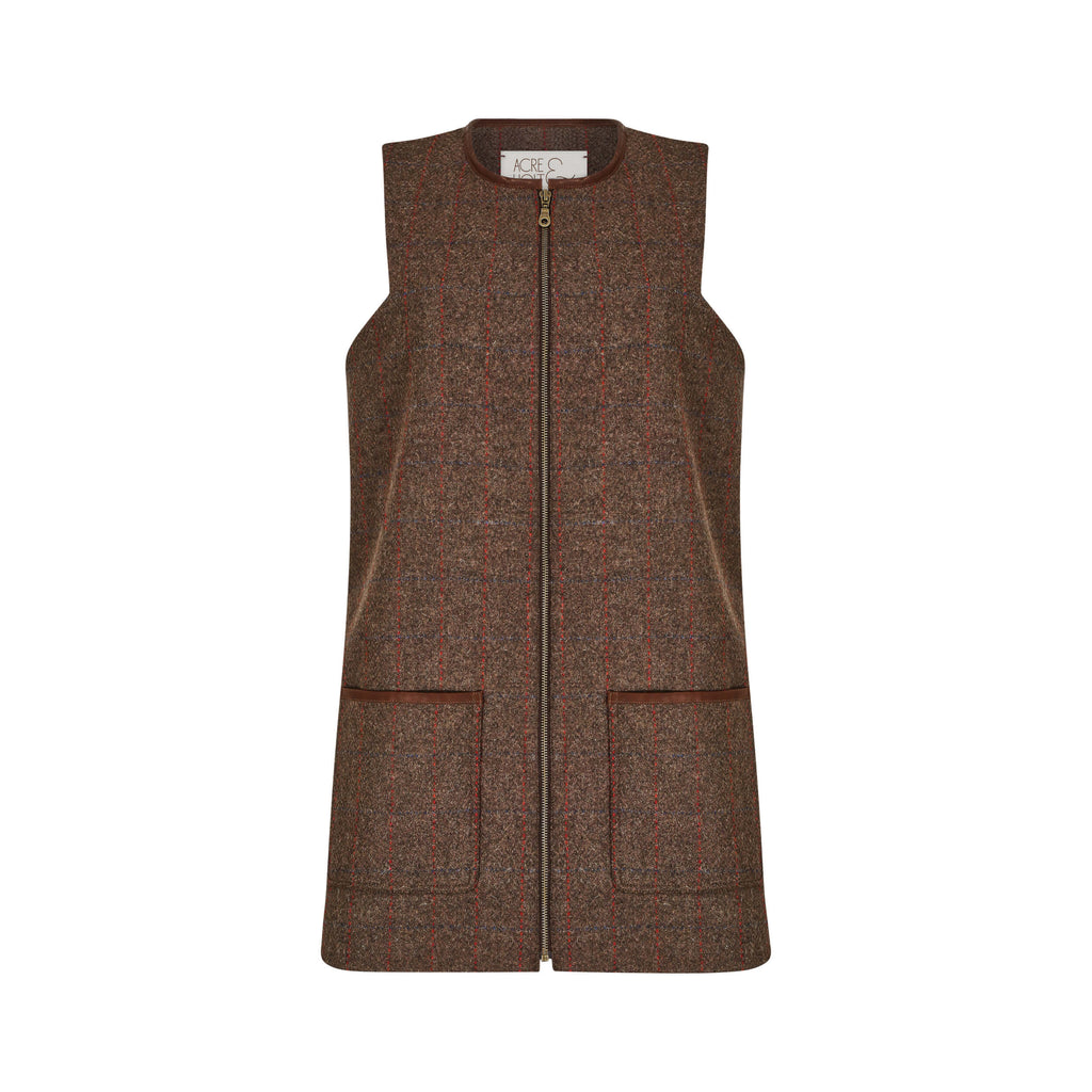 ⭐︎新品・タグ付き⭐︎ OHGA TWEED GILET (ブラウン) Women's Working Brown Tweed Gilet – Acre & Holt