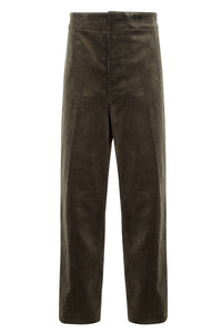 men's corduroy trousers olive green