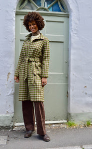 bespoke-cammo-tweed-coat-dress made in Britain