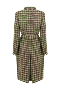 green-scottish-bespoke-tweed-coatdress made in Britain