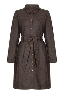 chocolate-brown-herringbone-tweed-coat-dress-made-in-britain