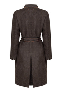 chocolate-brown-herringbone-tweed-coat-dress-made-in-britain-back