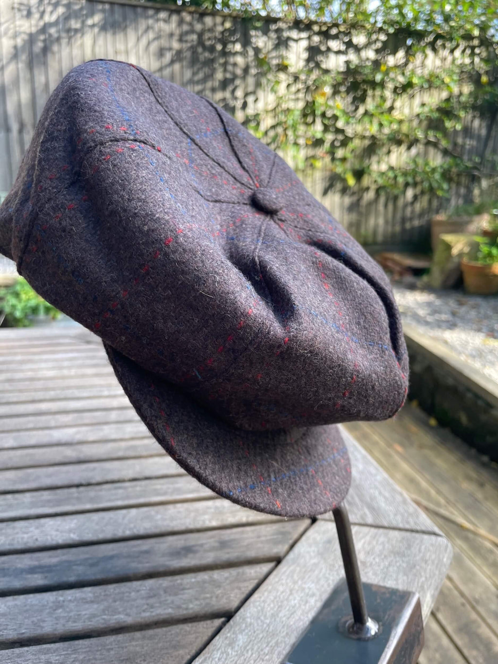 Chocolate Brown Check Tweed Baker Boy Cap – Acre & Holt