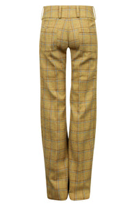 Women's Flared Tweed Trousers in Blue Check – Acre & Holt