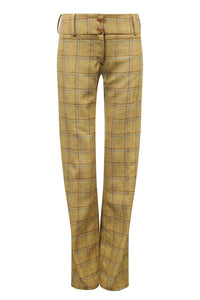 mustard-check-tweed-trousers-womens-flares