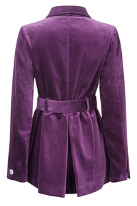 Purple Womens Velvet Blazer Uk STELLA Ladies Soft Velvet Blazer