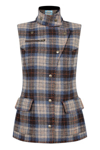 blue-check-tweed-fitted-waistcoat-womens